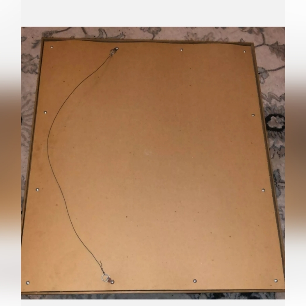 LARGE HOME INTERIOR PICTURE, KIDS AT THE BEACH, PINK & GOLD FRAME. 27.5" X 23.5" - Picture 6 of 10